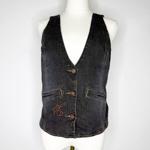 Harley-Davidson Women’s Denim Button Vest Size Medium